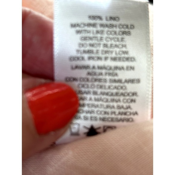 Company Ellen Tracy champagne (light peach) linen tunic, extra large, layering - Picture 7 of 7